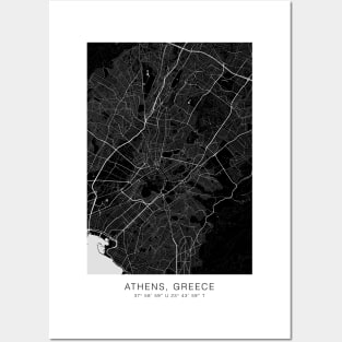 athens map poster minimalist Posters and Art